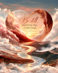 Be Still and Know That I Am God | Psalm 46:10 Christian Wall Art + Phone & TV/Computer Wallpaper