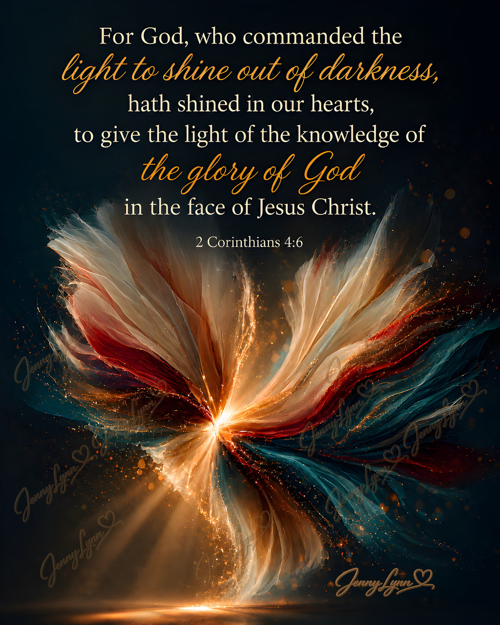 Light to Shine Out of Darkness | 2 Corinthians 4:6 Christian Wall Art + Phone & TV/Computer Wallpaper
