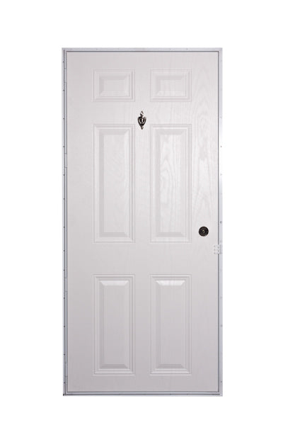 6 Panel Out Swing Door with Knocker and Viewer