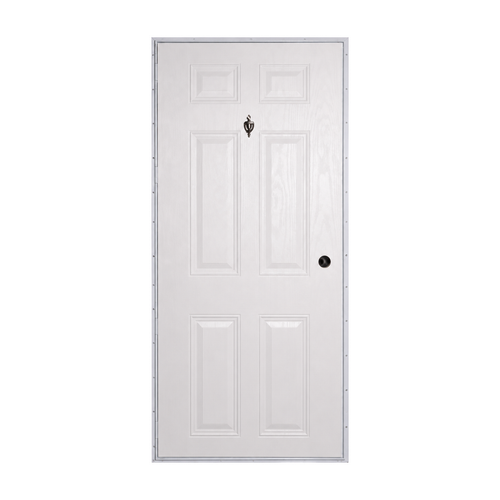 6 Panel Out Swing Door with Knocker and Viewer