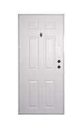 6 Panel Out Swing Door with Knocker and Viewer