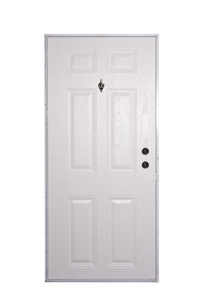 6 Panel Out Swing Door with Knocker and Viewer