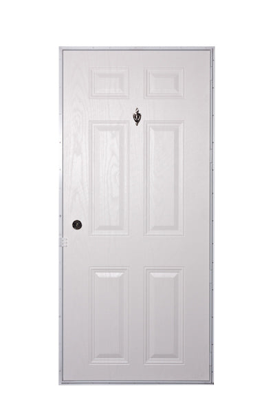 6 Panel Out Swing Door with Knocker and Viewer