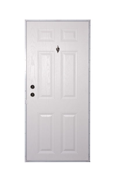 6 Panel Out Swing Door with Knocker and Viewer