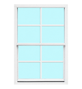 Aluminum Flush Mount Window White Grided