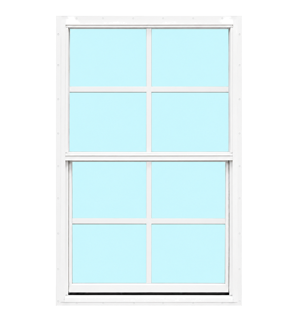 Aluminum Lap Siding Window White Grided