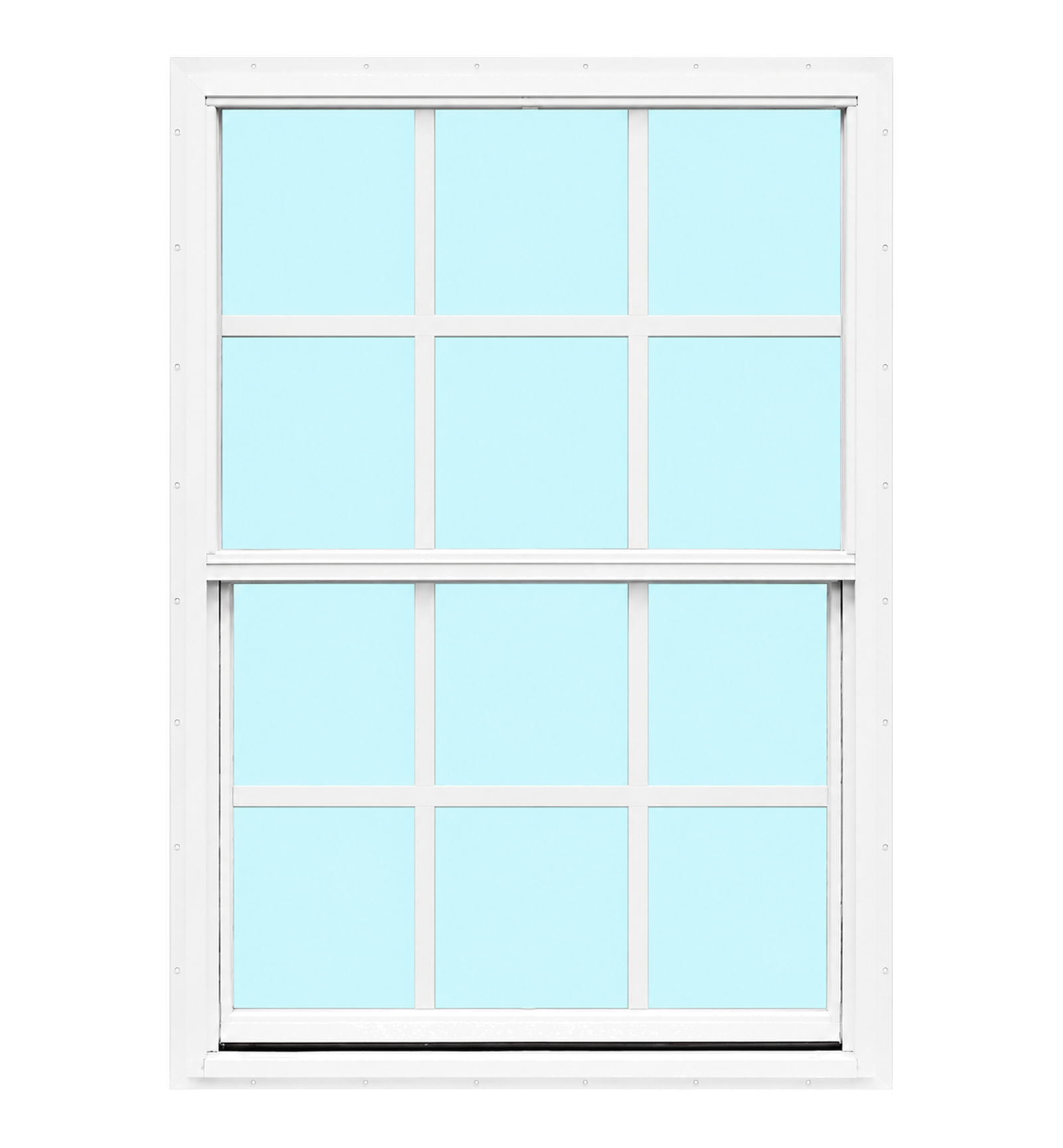 Aluminum Lap Siding Window White Grided