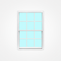 Aluminum Lap Siding Window White Grided