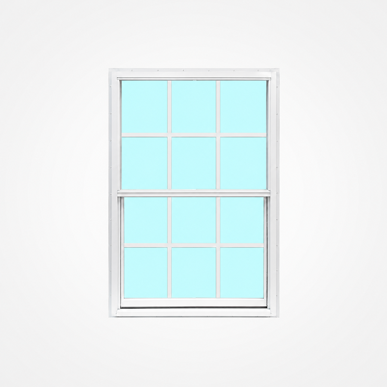 Aluminum Lap Siding Window White Grided