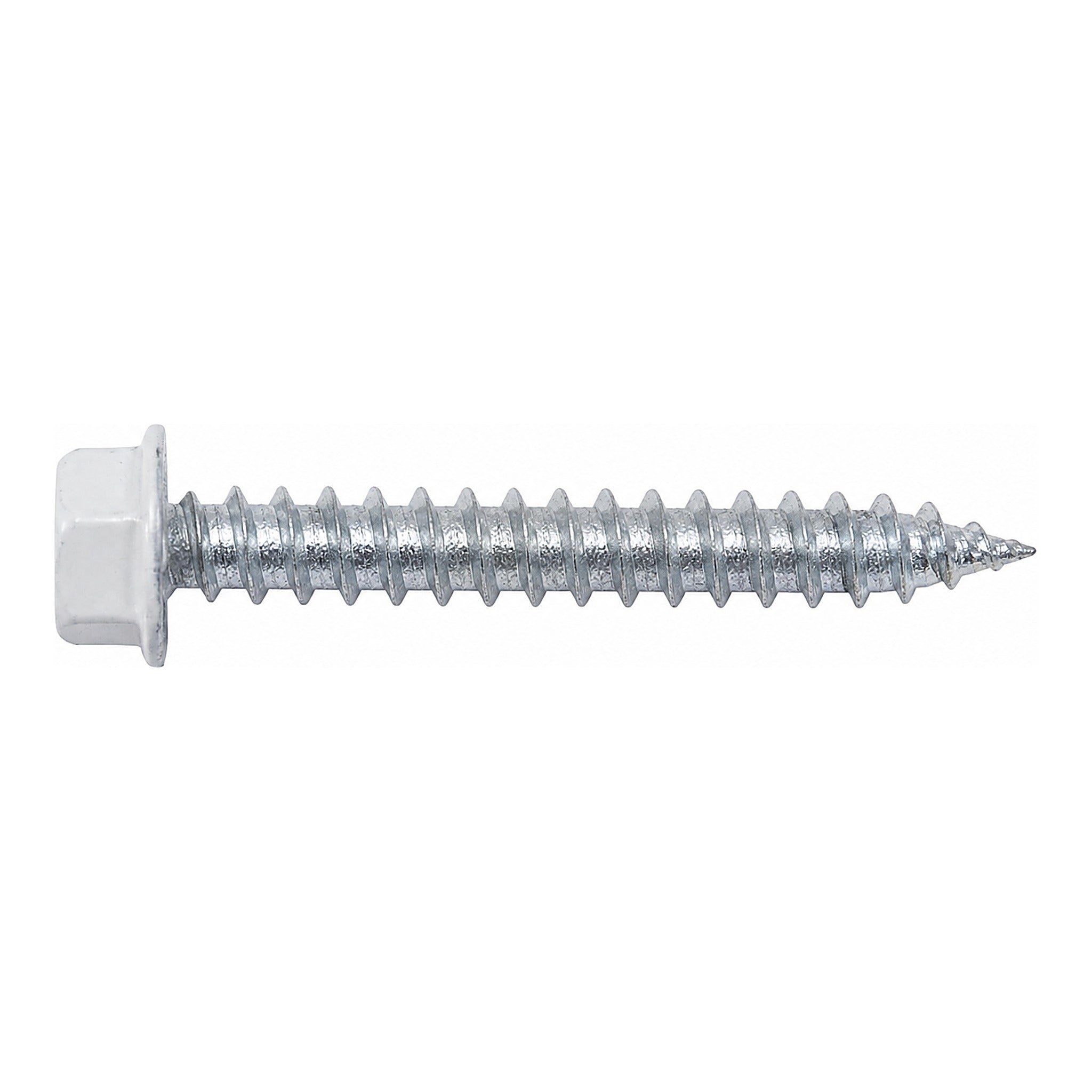 Hex Screw White, #8x1.5"