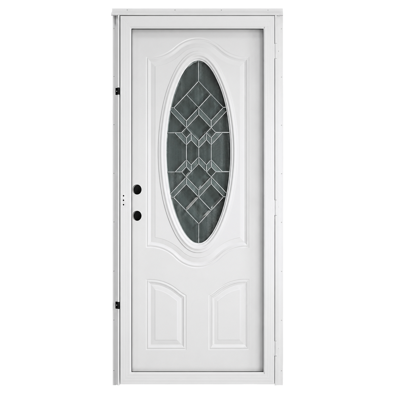 Lifestyle 3/4 Oval Combo Door All Glass Storm Door