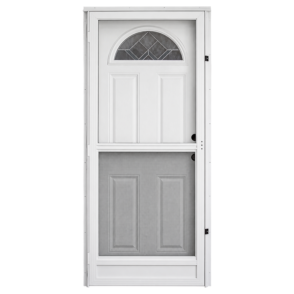 Lifestyle Decorative Sunburst Combo Door Standard Storm Door