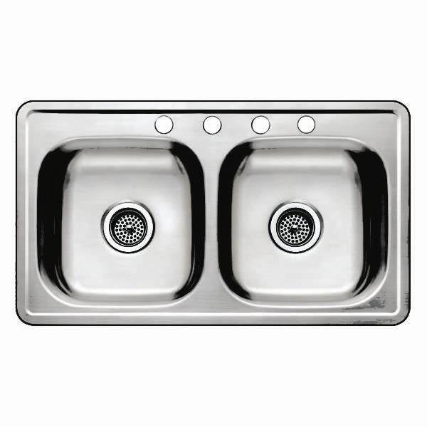 Stainless Steel Kitchen Sink W/ Faucet Ledge