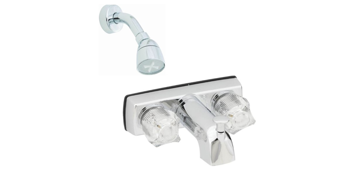 4" 2-Handle Wall-Mount Diverter