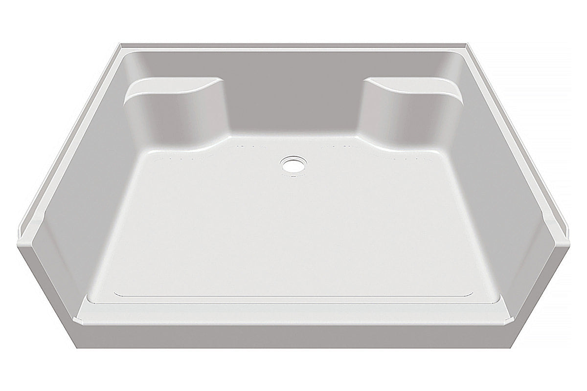 Acrylic Shower Pan with Two Side Seats