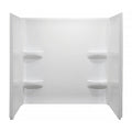 Acrylic Shower Surround for Shower Pan with 2 Side Seats