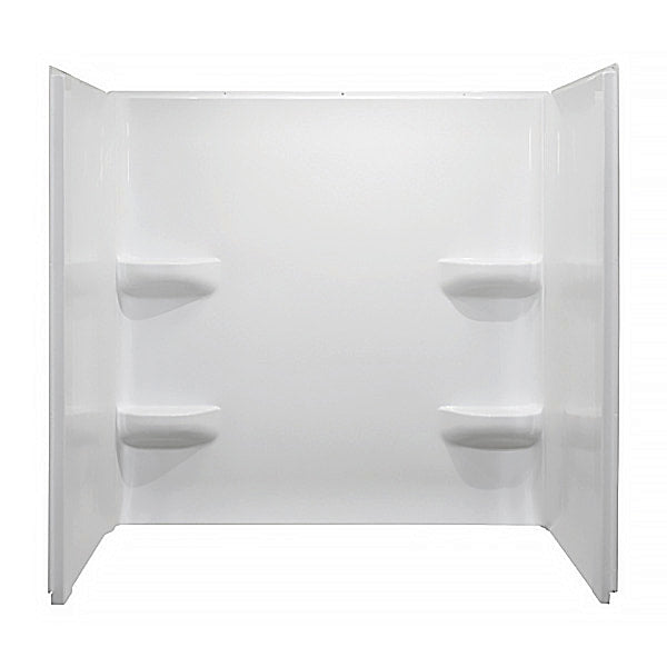 Acrylic Shower Surround for Shower Pan with 2 Side Seats