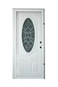 Lifestyle 3/4 Oval Combo Door All Glass Storm Door